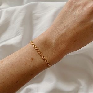 Tribeca Curb Bracelet | 18k Gold Filled